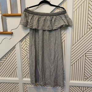 Loft Striped Off the Shoulder Dress NWT